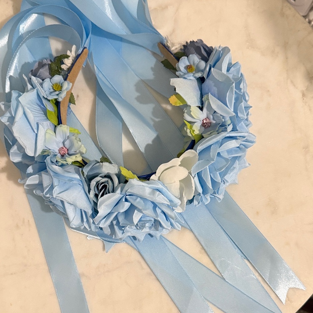 Blue Floral Headband